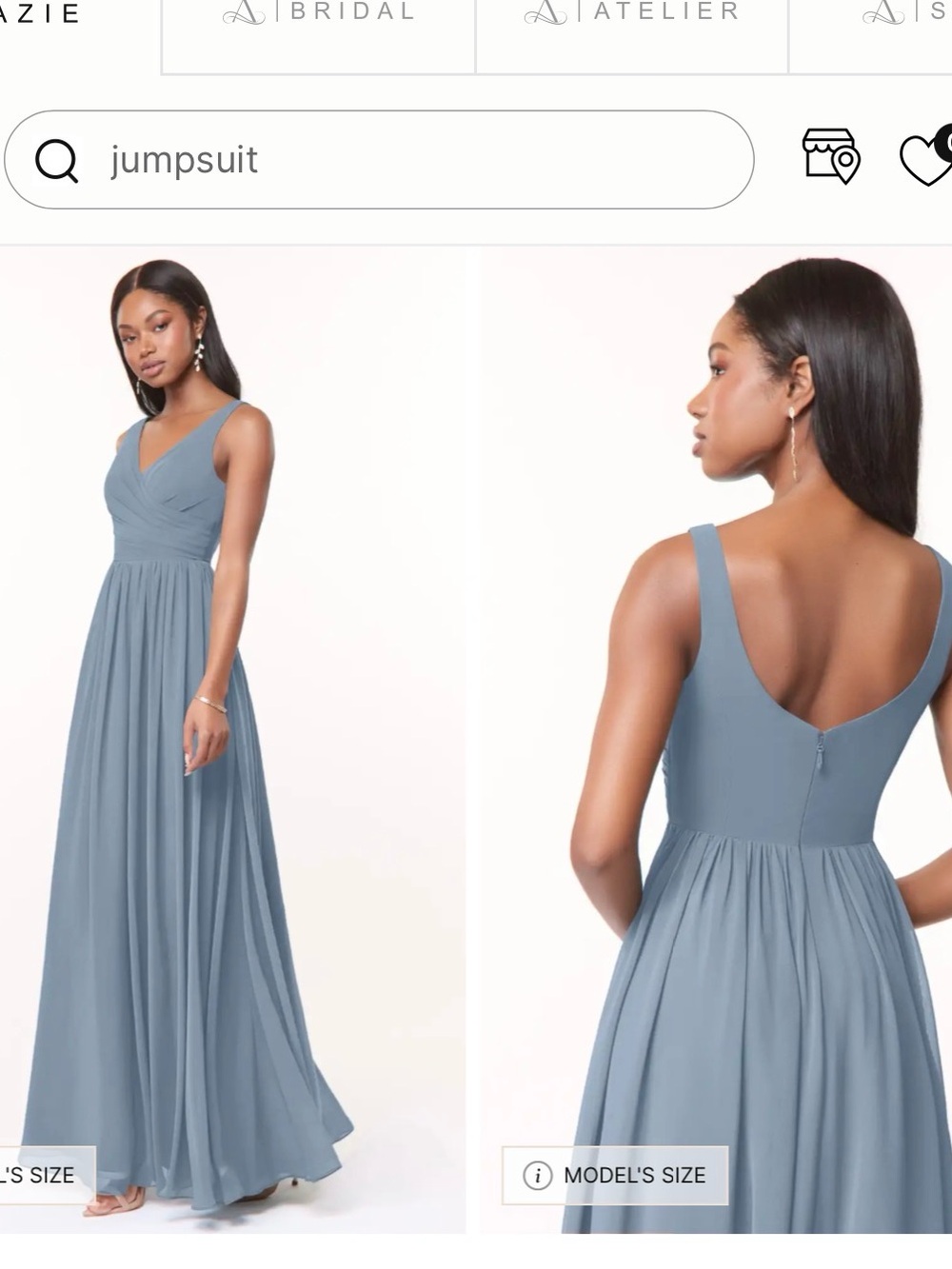 Azazie Dusty Blue Chiffon Sweetheart Maxi Dress